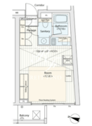 カスタリア渋谷櫻丘 504 間取り図
