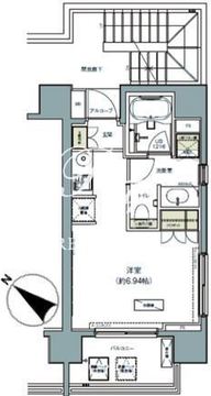 ガーデニア赤坂 1003 間取り図