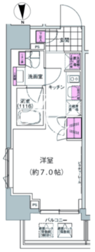 プレジリア東日本橋 1107 間取り図