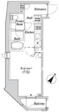 クレセント虎ノ門新橋 1204 間取り図