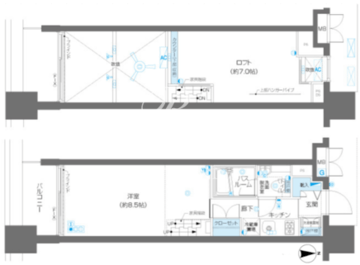 ズーム麻布十番 302 間取り図