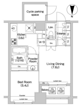 コンフォリア新川 701 間取り図