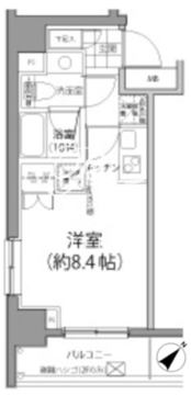 パークハビオ東向島 701 間取り図