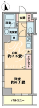 カスタリア新富町 202 間取り図