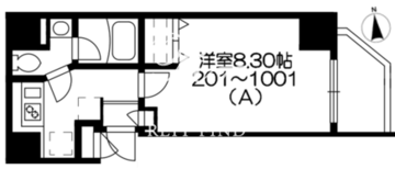 アルファコート西蒲田2 201 間取り図