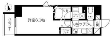 スカイコート蔵前2 703 間取り図