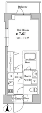 オーキッドレジデンス上野稲荷町2 1202 間取り図