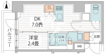 ヴァンクール菊川駅前 601 間取り図