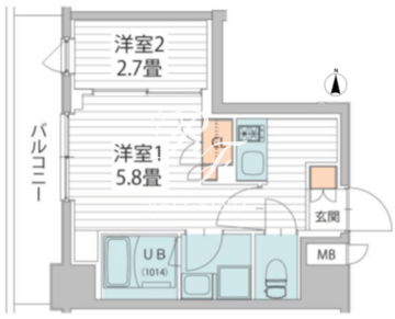ヴァンクール菊川駅前 302 間取り図