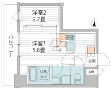 ヴァンクール菊川駅前 402 間取り図