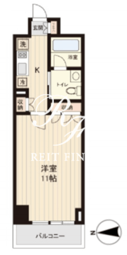 プラティーク清澄白河 411 間取り図
