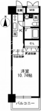 レジディア上野御徒町 805 間取り図