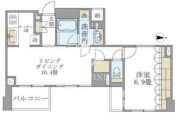 アパートメンツ白金三光坂 605 間取り図