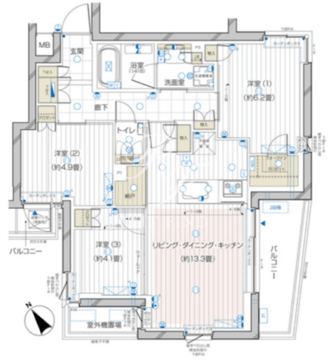 ザ・レジデンス駒込染井 307 間取り図