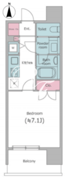 レジディア文京本郷 504 間取り図
