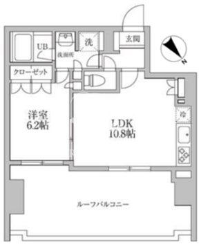 レジディア文京本郷3 1303 間取り図