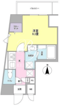 ラグゼ京急蒲田 201 間取り図