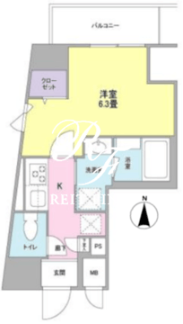 ラグゼ京急蒲田 901 間取り図