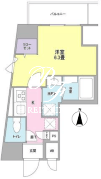 ラグゼ京急蒲田 1201 間取り図