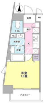 ラグゼ京急蒲田 203 間取り図