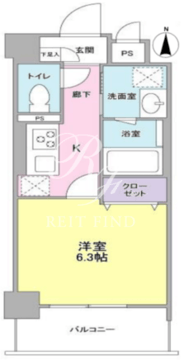 ラグゼ京急蒲田 204 間取り図