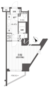 メイクスデザイン渋谷本町 202 間取り図