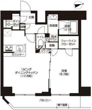 アーバネックス大森 1303 間取り図