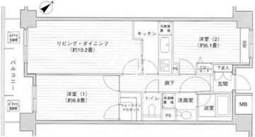 プライムアーバン目黒リバーフロント 202 間取り図