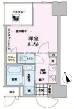 東神田テラスレジデンス 805 間取り図