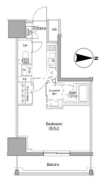 ザ・パークハビオ南大井 1204 間取り図