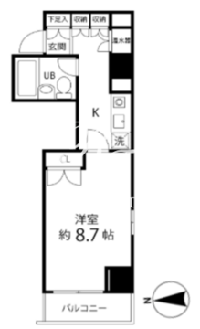 ハイリーフ芝大門 201 間取り図