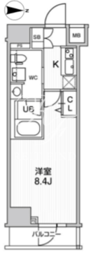 ジェノヴィア三ノ輪2スカイガーデン 101 間取り図