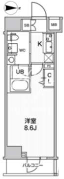 ジェノヴィア三ノ輪2スカイガーデン 406 間取り図