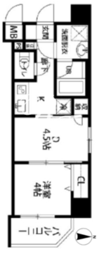 ルクレ東上野レジデンス 305 間取り図