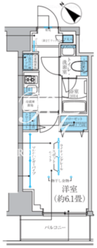 レジディア南品川プレイス 505 間取り図
