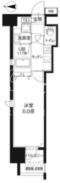 レオーネ御徒町 201 間取り図