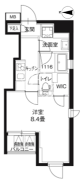 レオーネ御徒町 902 間取り図