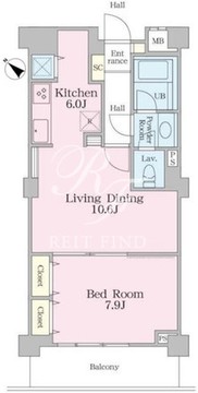 グラマシー恵比寿 313 間取り図