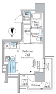 ミリアレジデンス新宿御苑 1101 間取り図