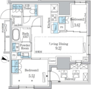 ラテスト白金台 805 間取り図