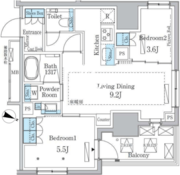 ラテスト白金台 905 間取り図