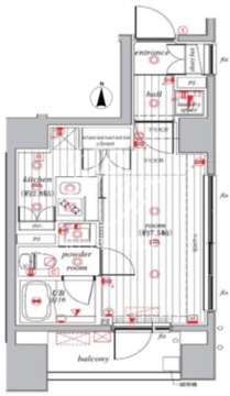 ルモーデ亀戸 204 間取り図