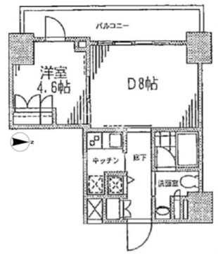 カスタリア門前仲町2 407 間取り図