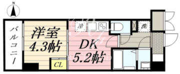 グランパセオ清澄白河 703 間取り図