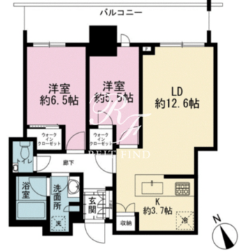 ブランズタワー芝浦 2611 間取り図