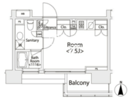 カスタリア戸越 1106 間取り図