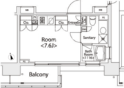 カスタリア戸越 1407 間取り図