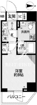 プレール・ドゥーク住吉4 601 間取り図