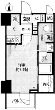 プレール・ドゥーク住吉4 1204 間取り図