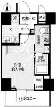 プレール・ドゥーク住吉4 605 間取り図